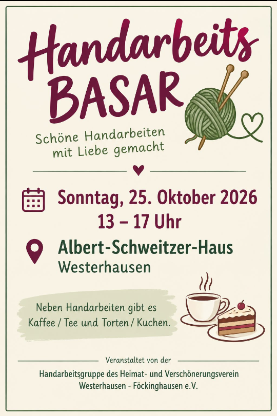 2026 Handarbeitsbasar